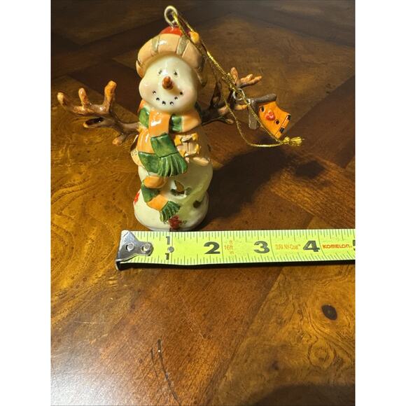 Country Cottage Snowman Christmas Ornament With Birdhouse - Picture 10 of 10